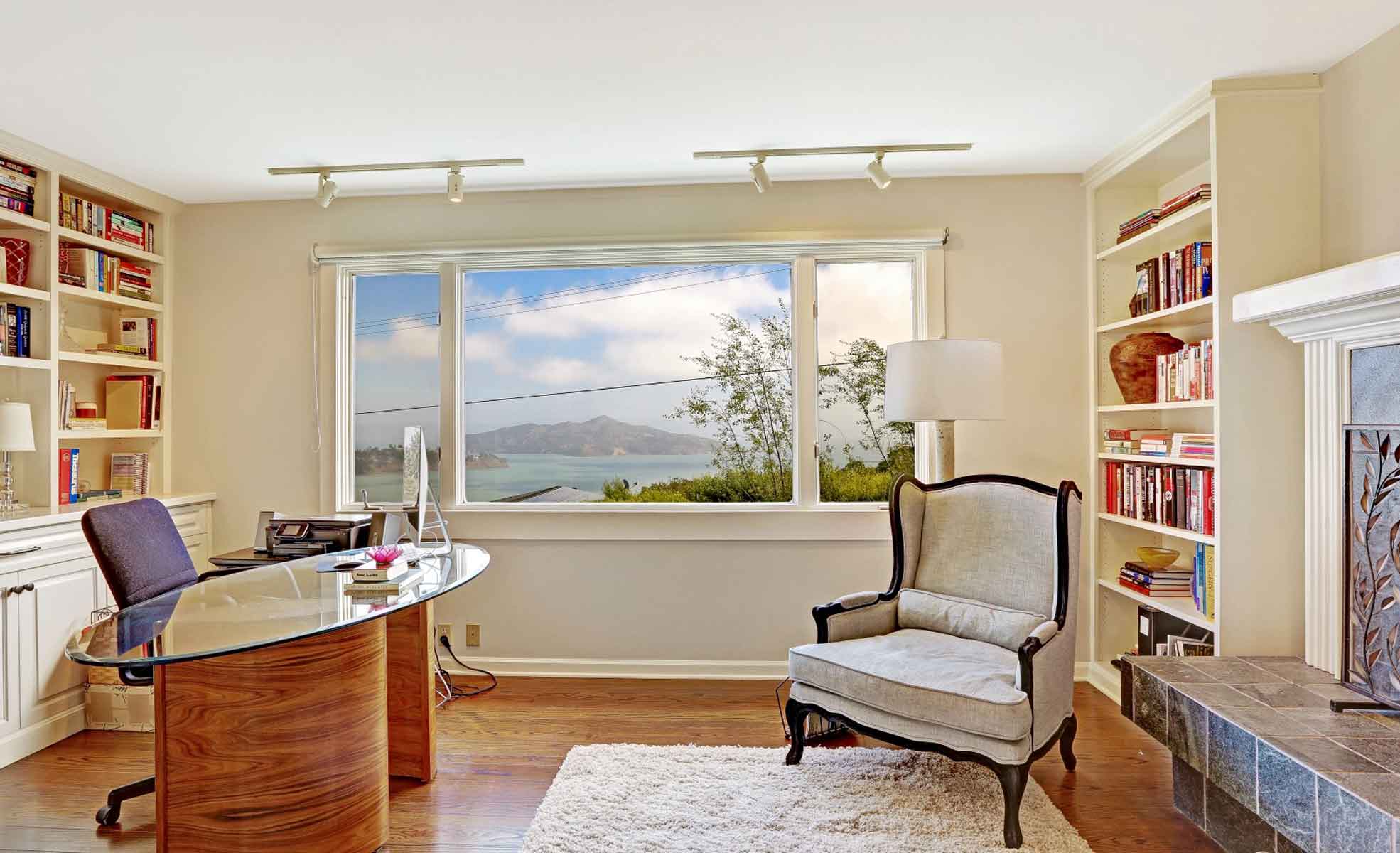 office with bay views