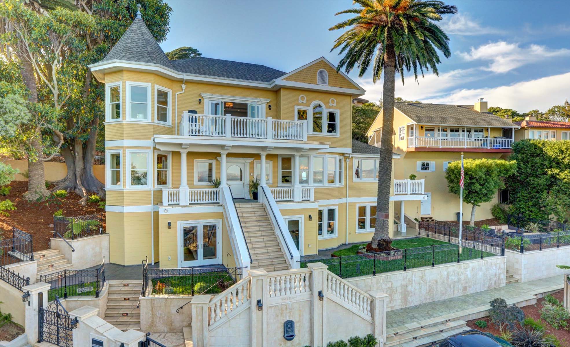 desirable street, SF & Bay views, decks, quintessential Sausalito estate